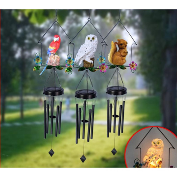 Solar -Eisenwind -Chime -Lampe